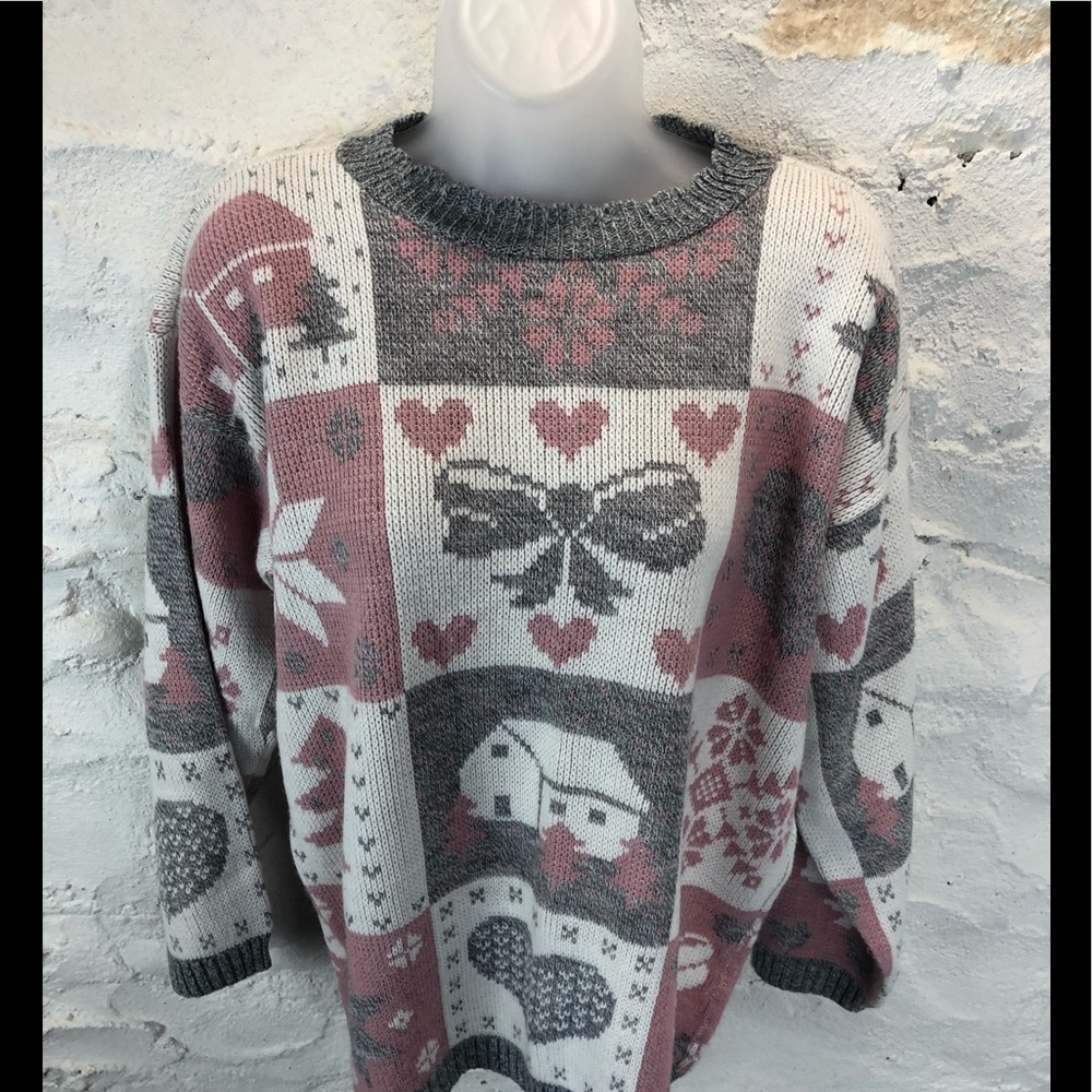 Adele knitwear womens large*(no size tag see measurements) grandmas square